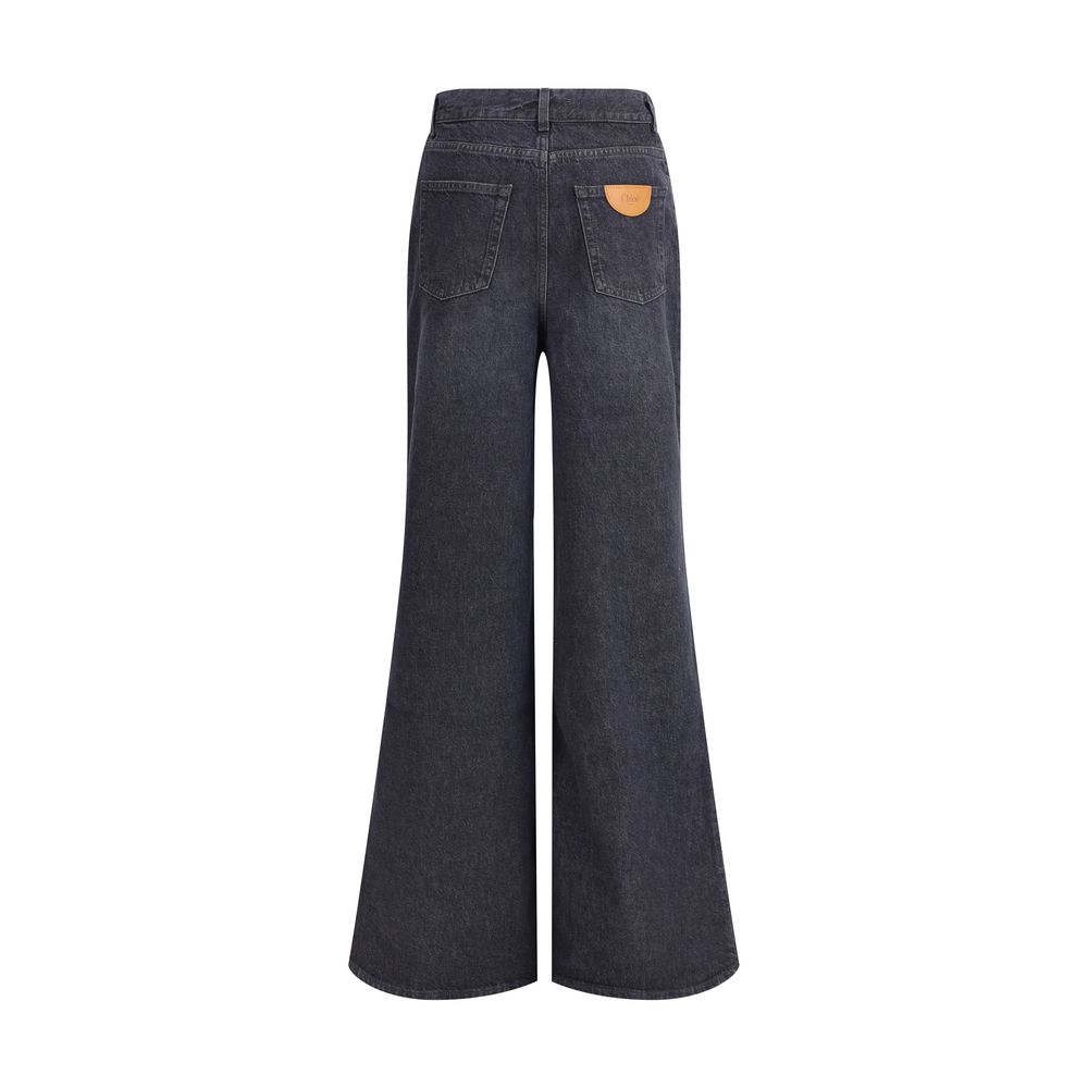 Jeans Chloé à jambes larges bleus