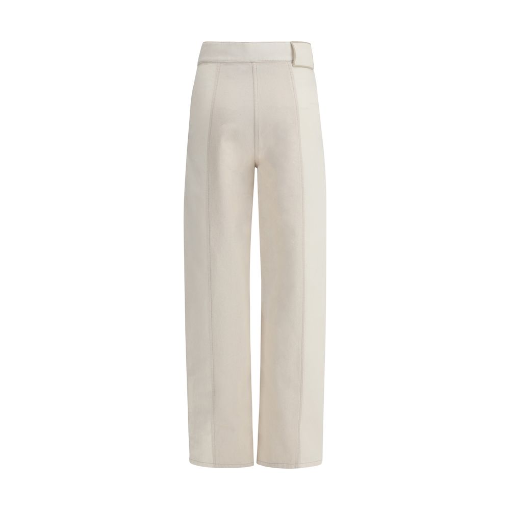 Pantalons Fendi avec couture contrastée noirs