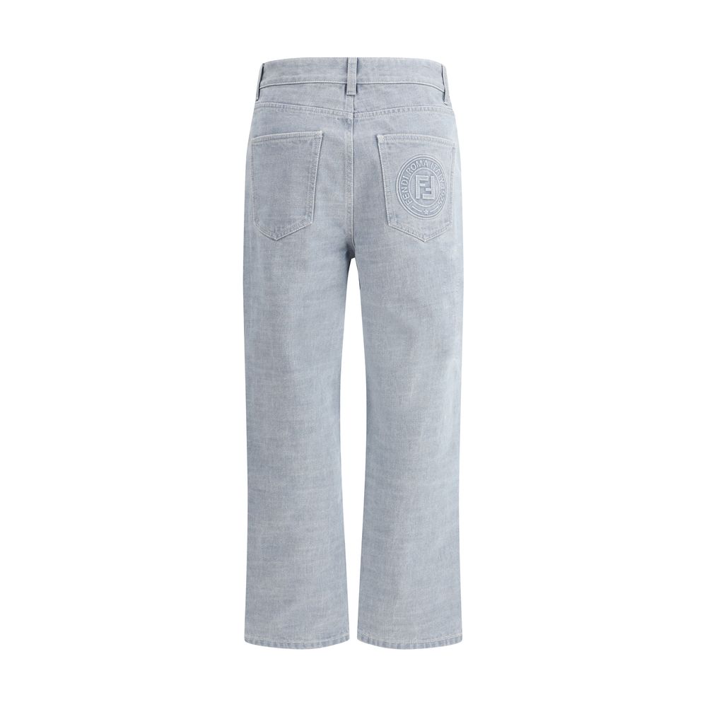 Jeans Fendi Wide-leg bleus