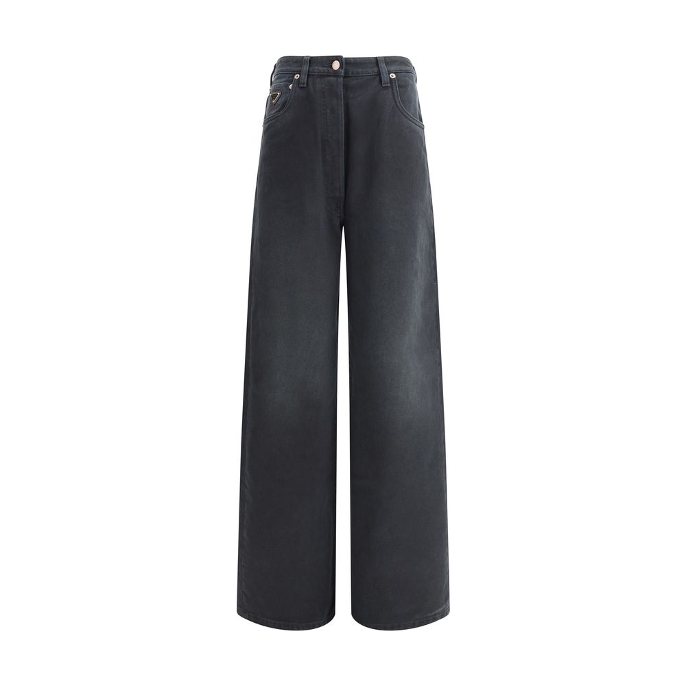 Jeans Prada à jambe large blancs