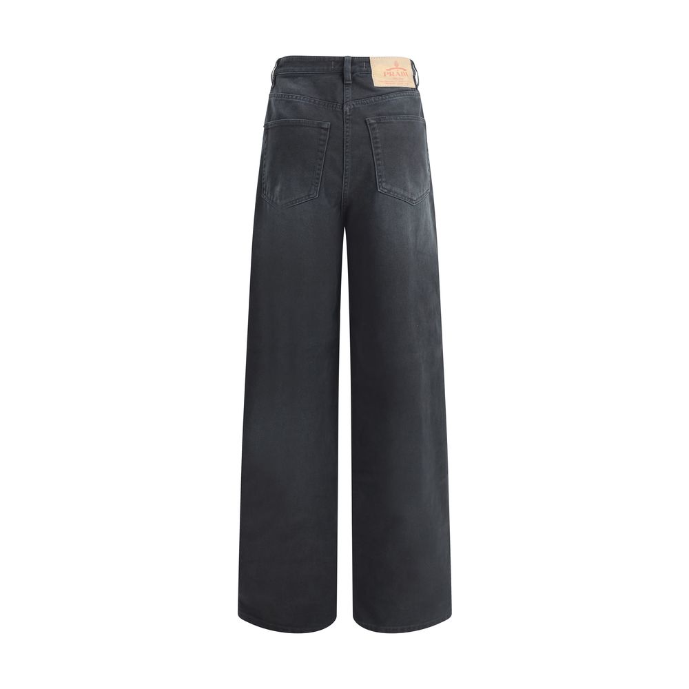 Jeans Prada à jambe large blancs