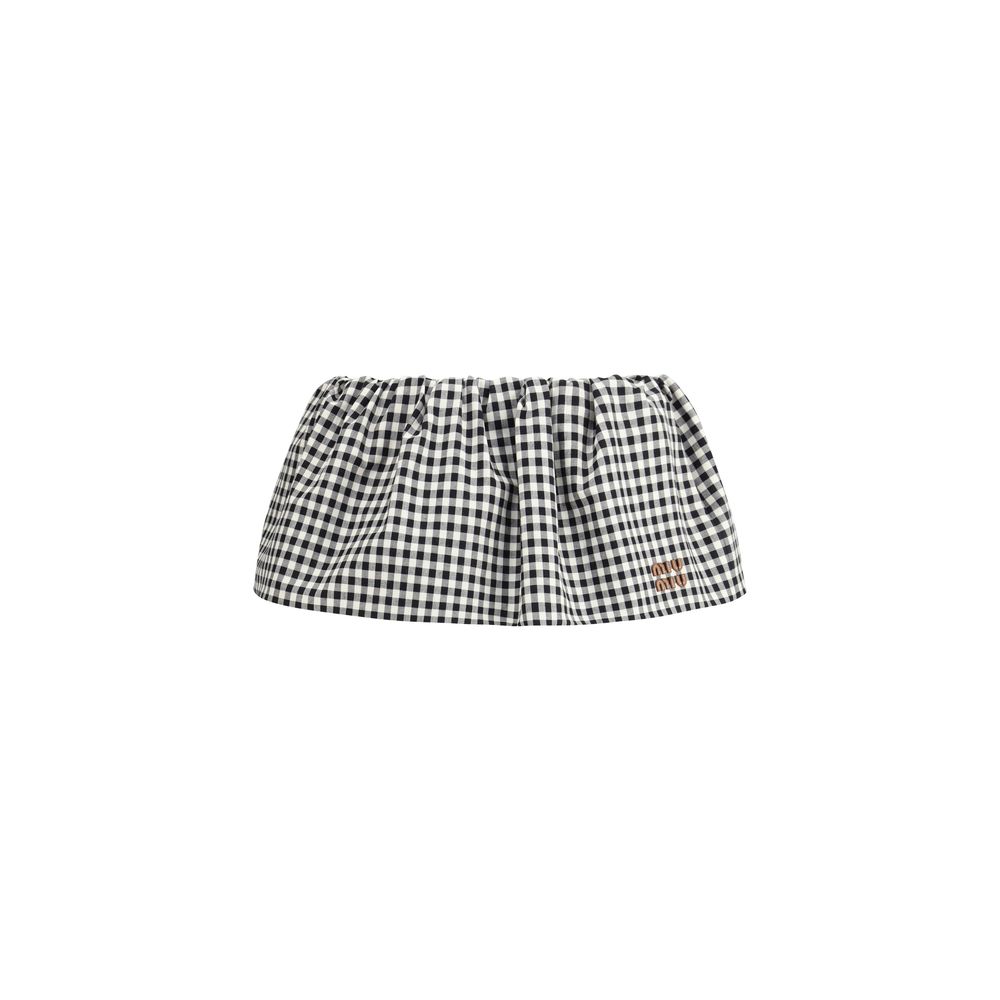 Mini-jupe Miu Miu Vichy noire