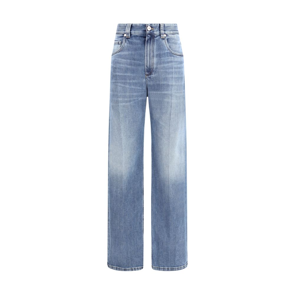 Jeans Brunello Cucinelli straight bleus