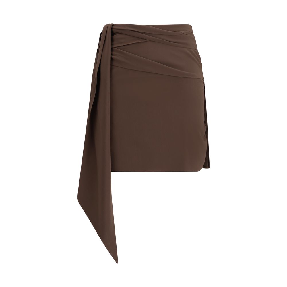 Jupe mini Prada en soie noire