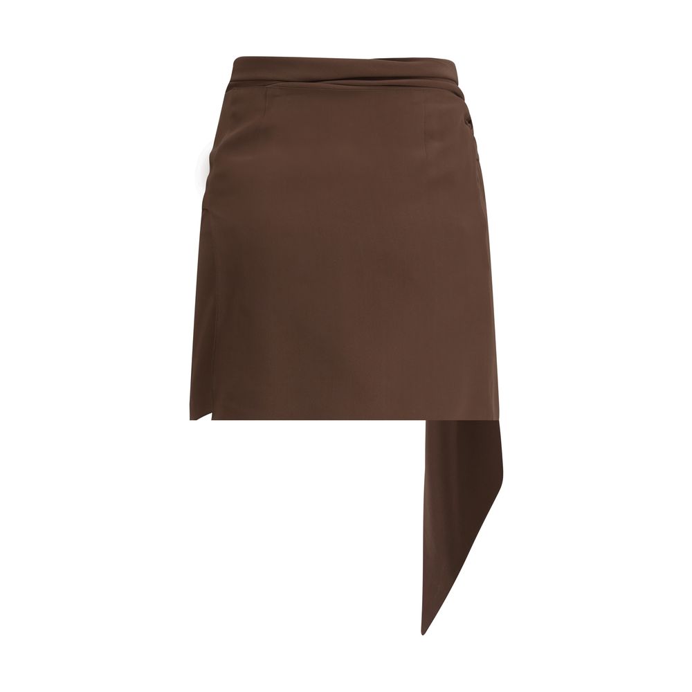 Jupe mini Prada en soie noire