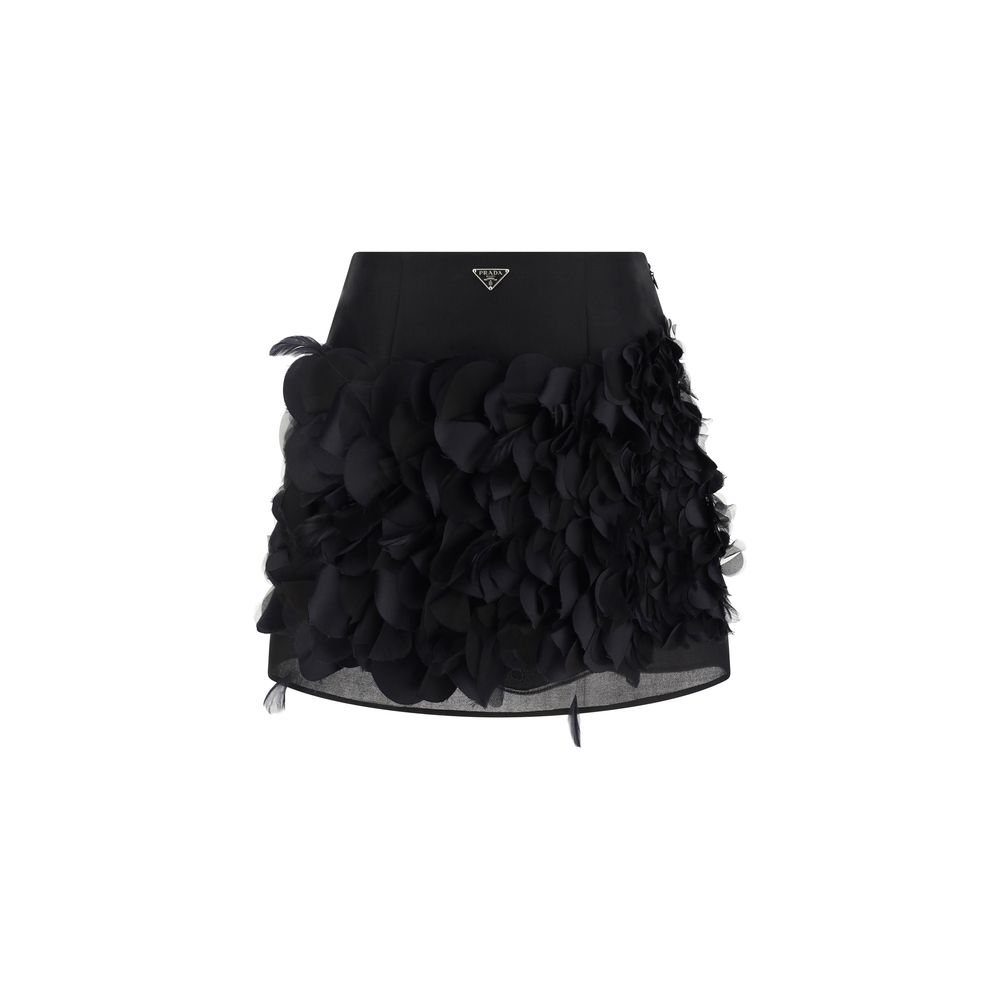 Jupe Prada avec détails floraux multicolores