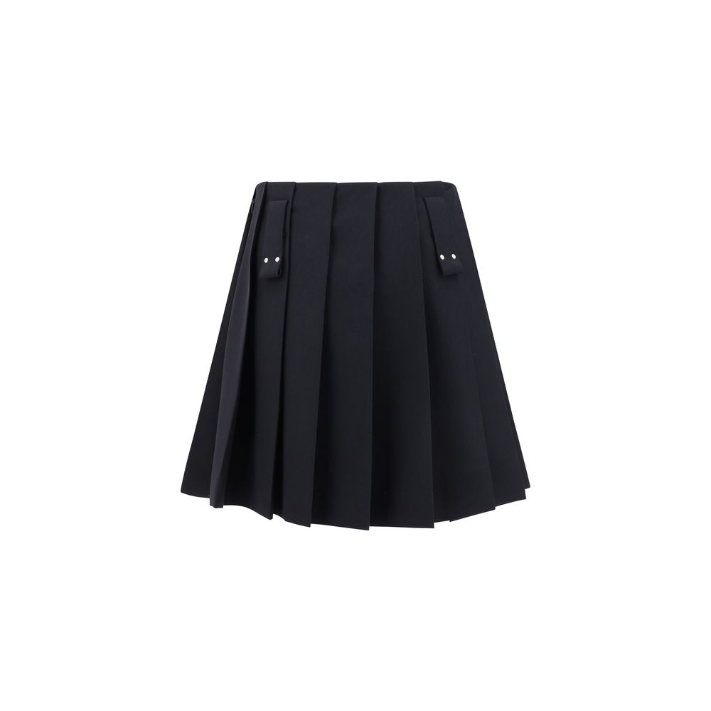 Jupe plissée Prada laine grise