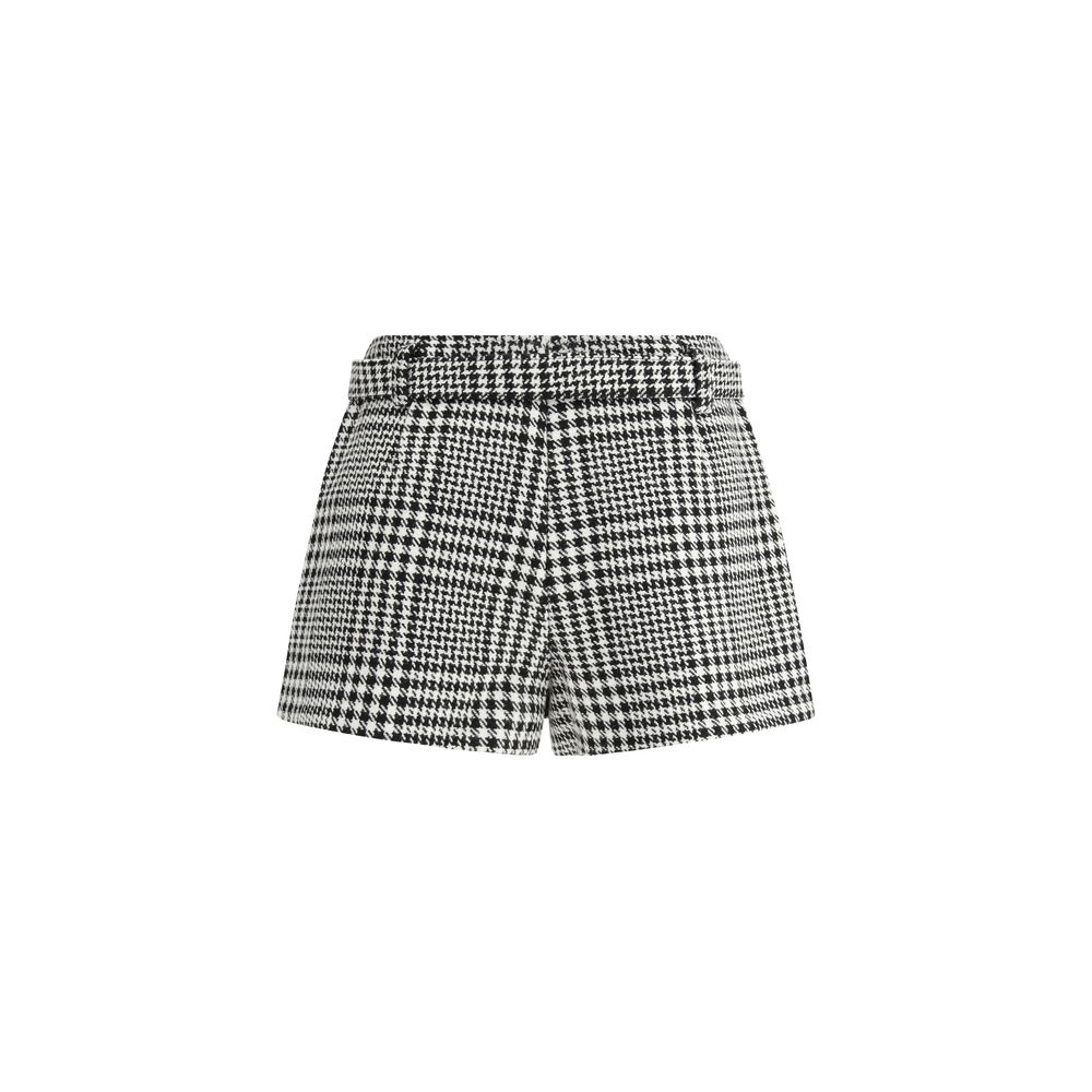 Pantalon-jupe Self-Portrait Houndstooth noir