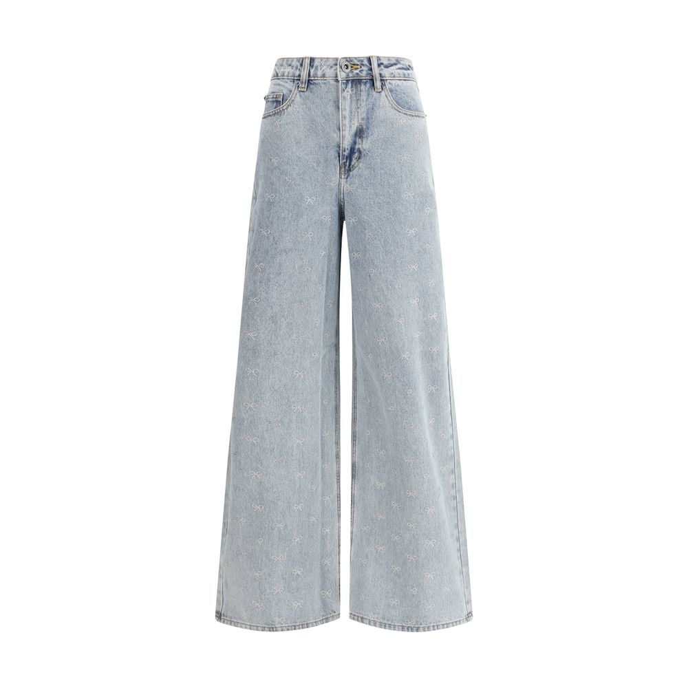 Jeans Self-Portrait Bow Diamond noirs