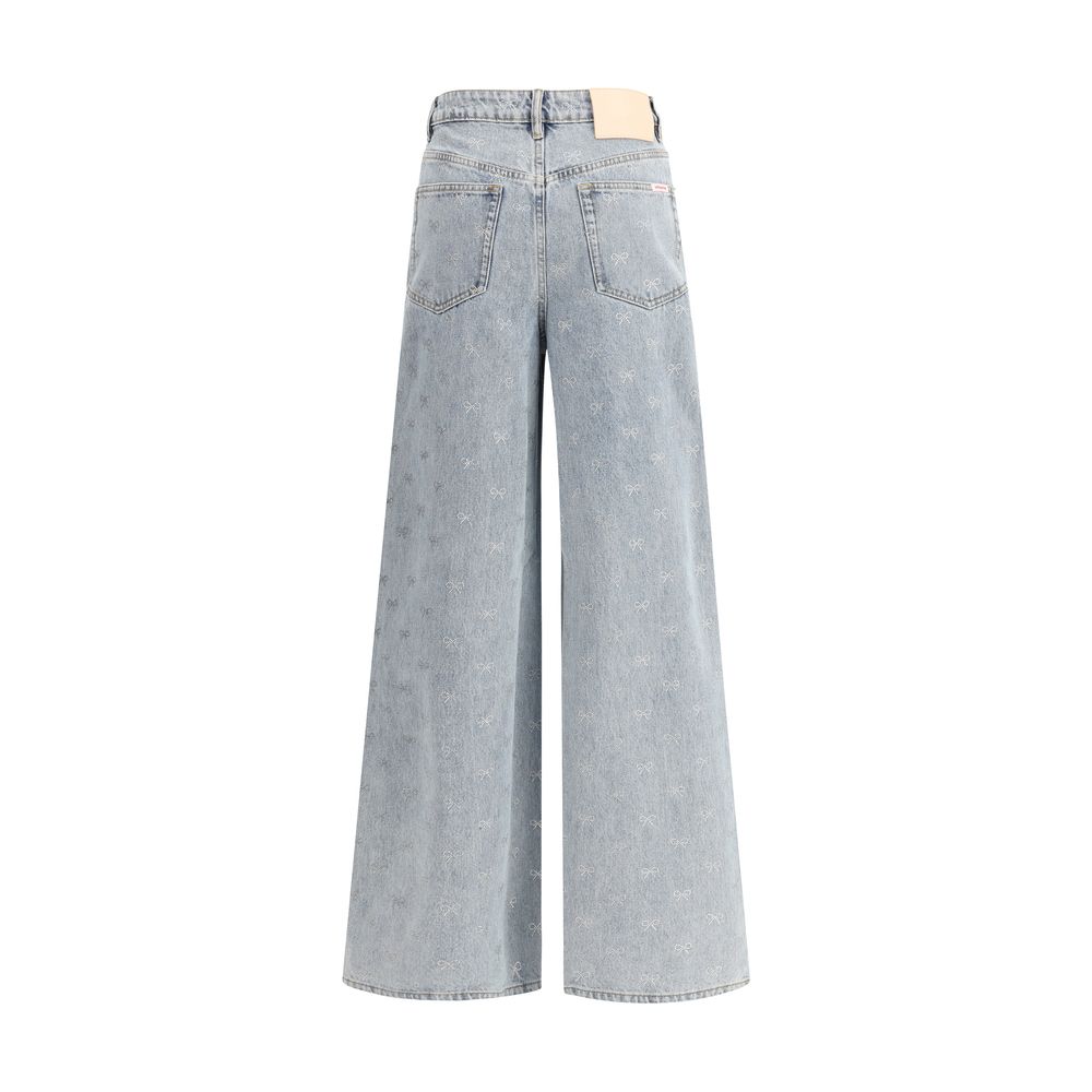 Jeans Self-Portrait Bow Diamond noirs