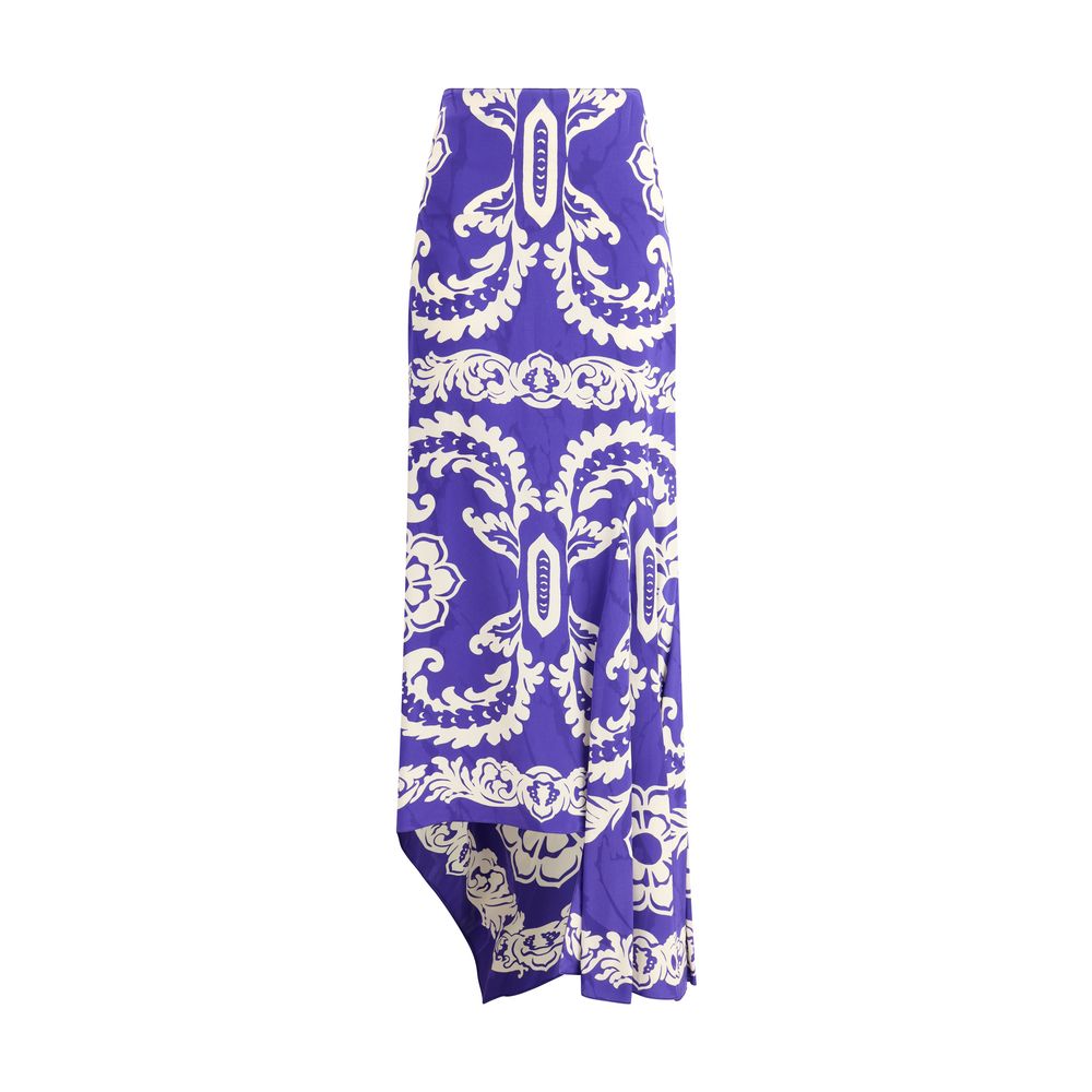 Jupe Etro asymétrique florale multicolore
