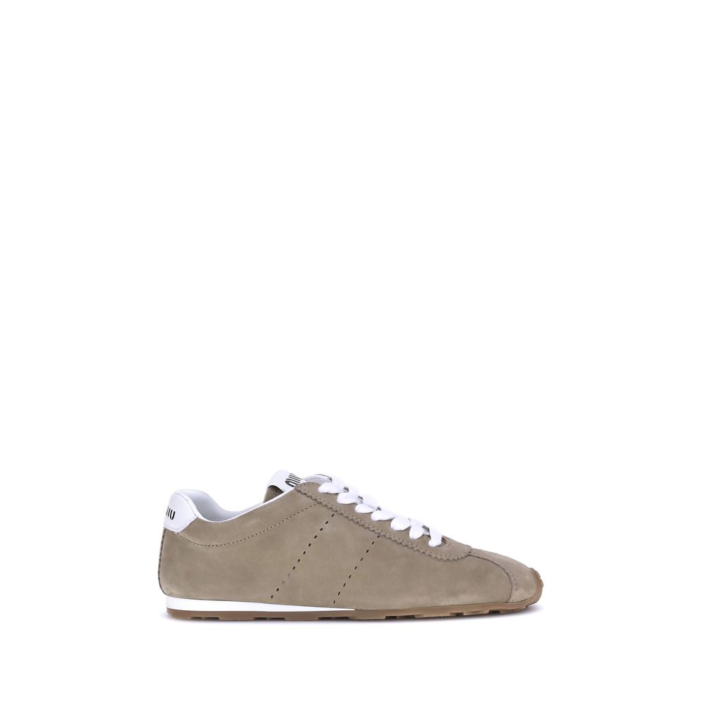 Baskets Miu Miu Suede Plume grises