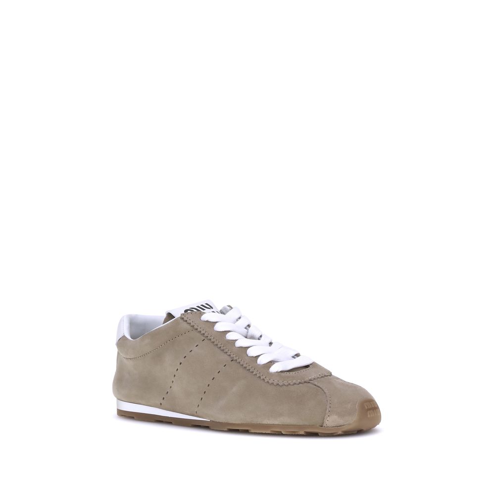 Baskets Miu Miu Suede Plume grises