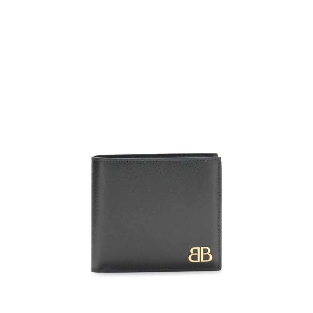 Portefeuille Balenciaga Logo plaque noir