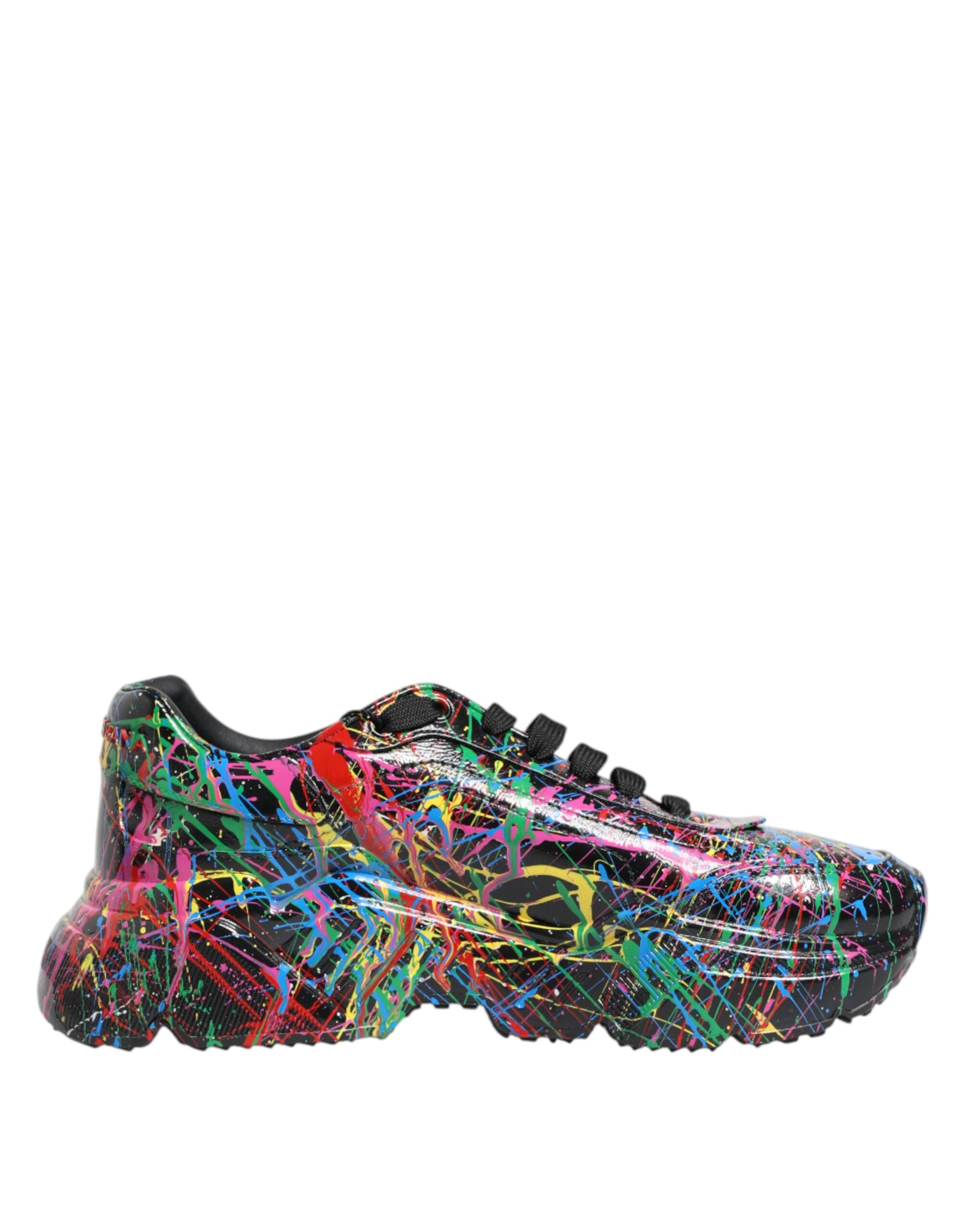 Baskets Dolce & Gabbana Daymaster noires avec peinture multicolore