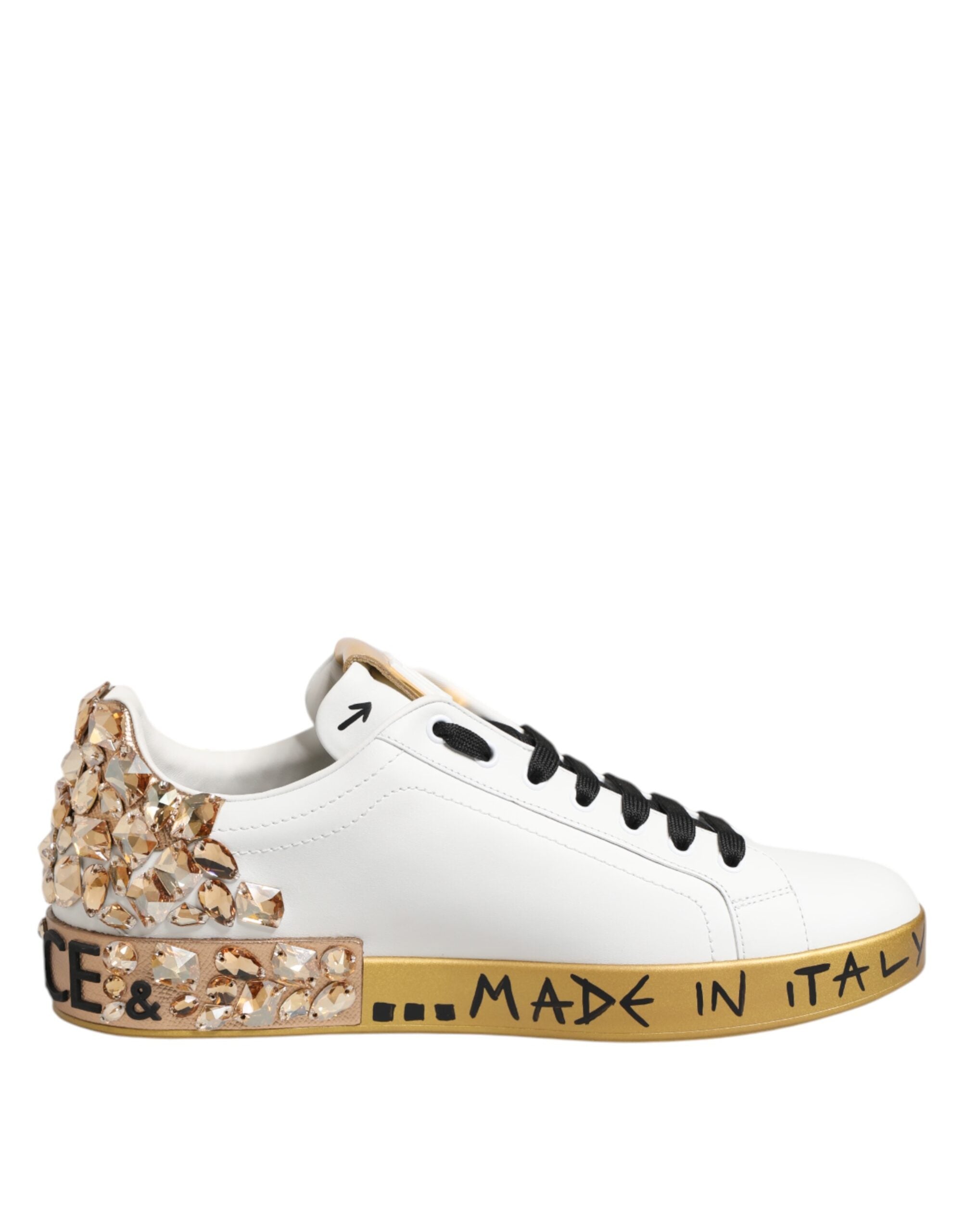 Baskets Dolce & Gabbana Portofino blanches et dorées