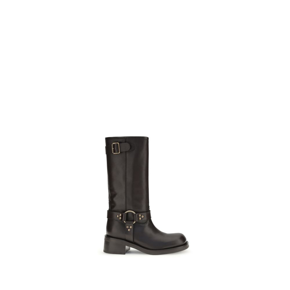 Bottines P.A.R.O.S.H. en cuir noires