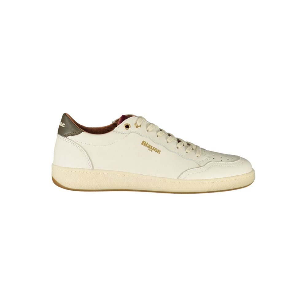 Baskets Blauer blanches avec détails verts