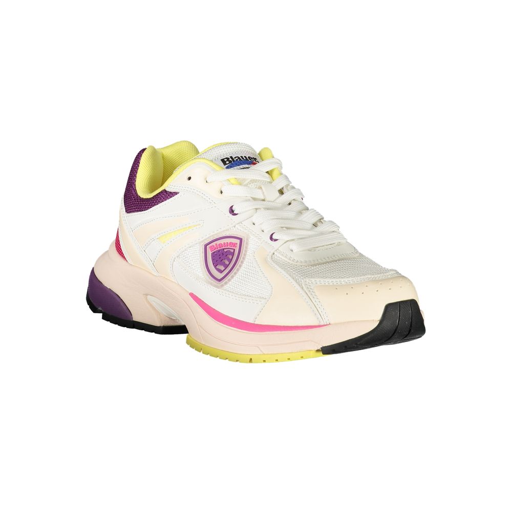 Baskets Blauer blanches