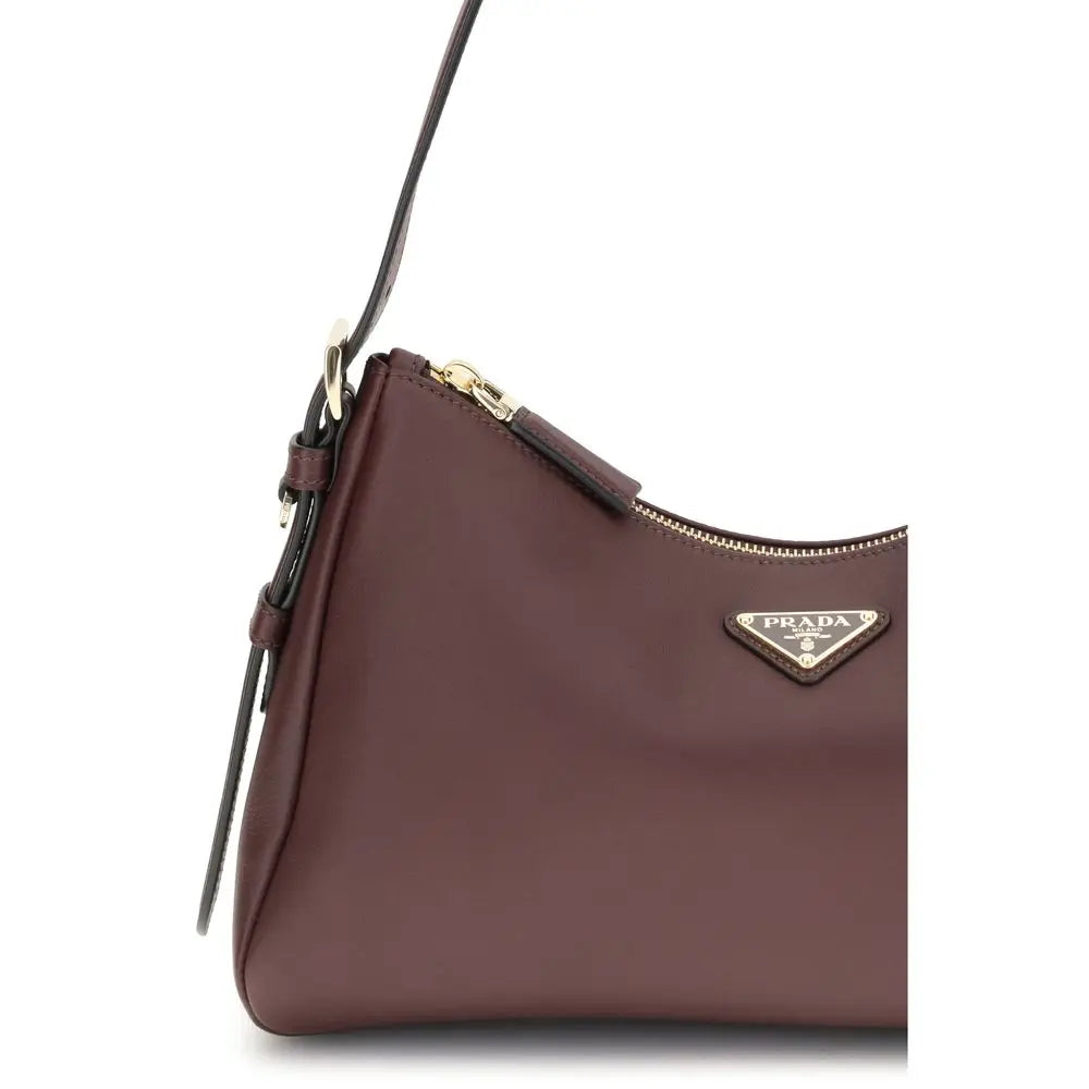 Sac shoulder Prada Aimée en cuir noir Prada