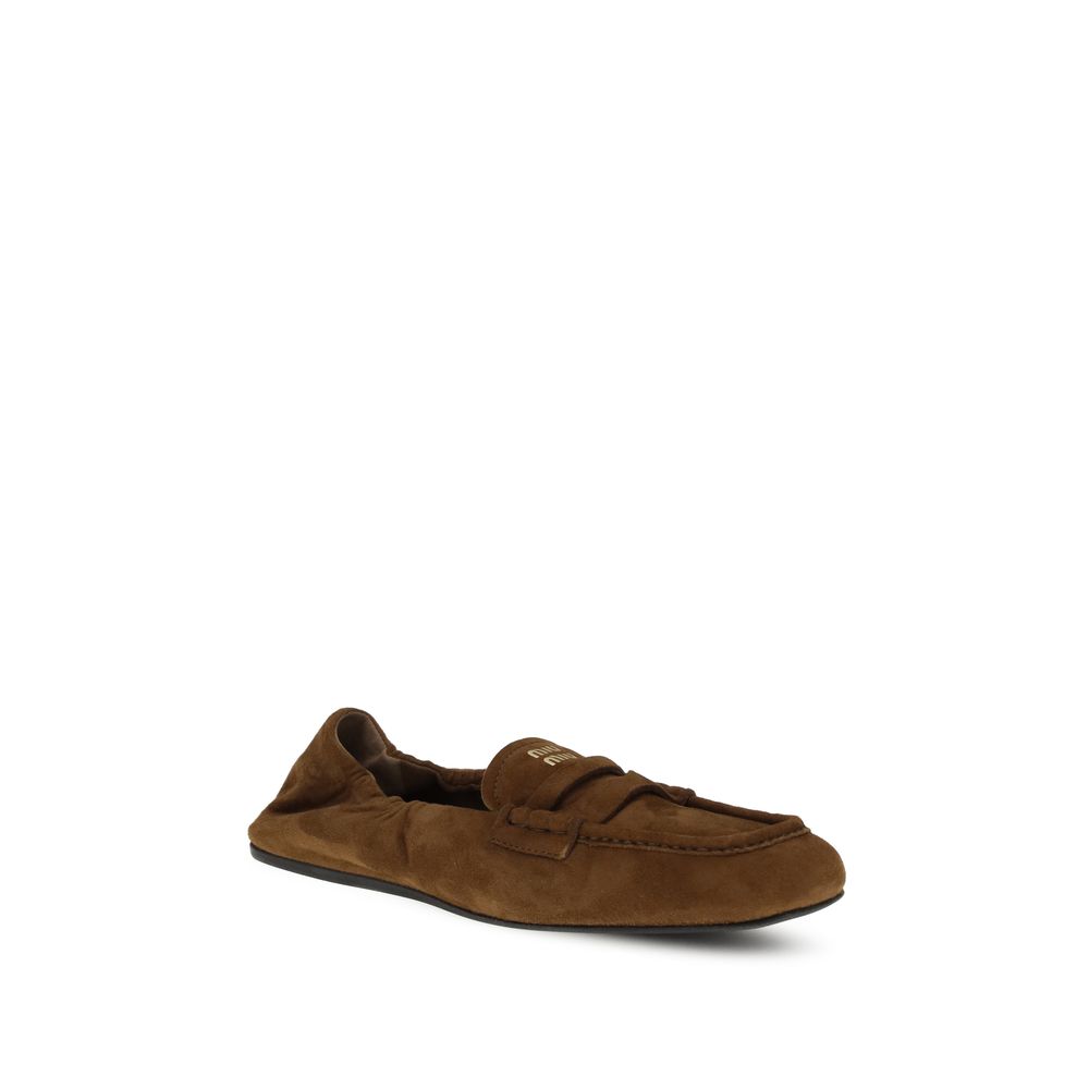 Loafers Miu Miu Ruches beiges