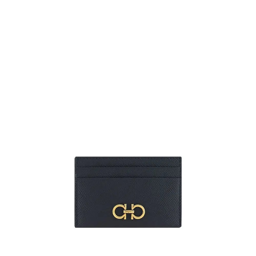 Porte-cartes Ferragamo Gancini noir Ferragamo