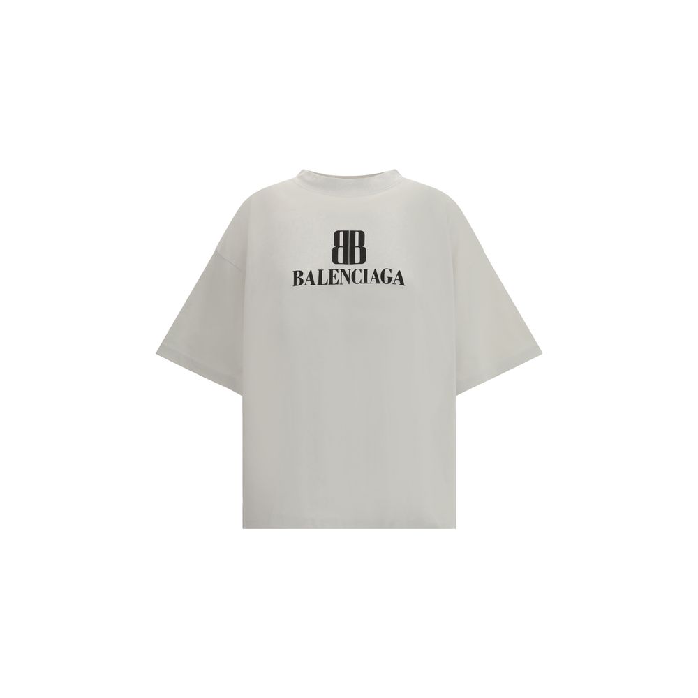 T-shirt Balenciaga Logo blanc