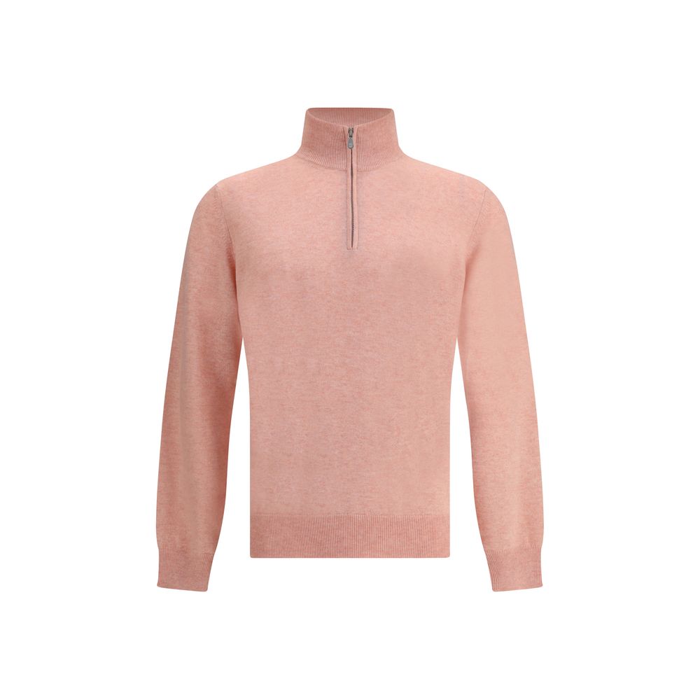 Pull Brunello Cucinelli à col haut gris