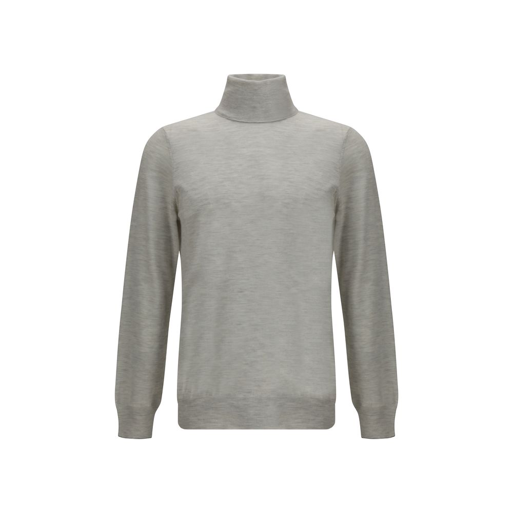 Pull Brunello Cucinelli turtleneck gris