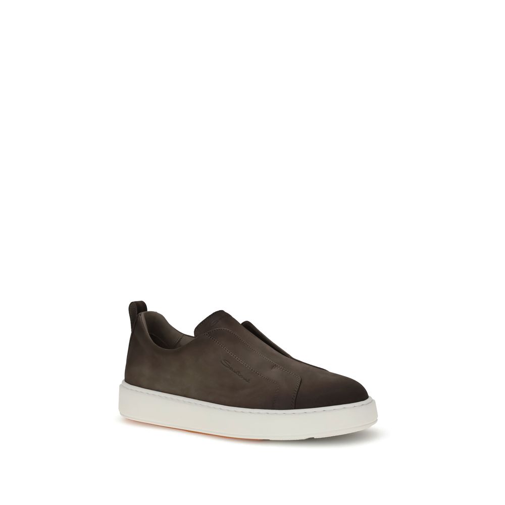 Baskets Santoni Slip-on noires
