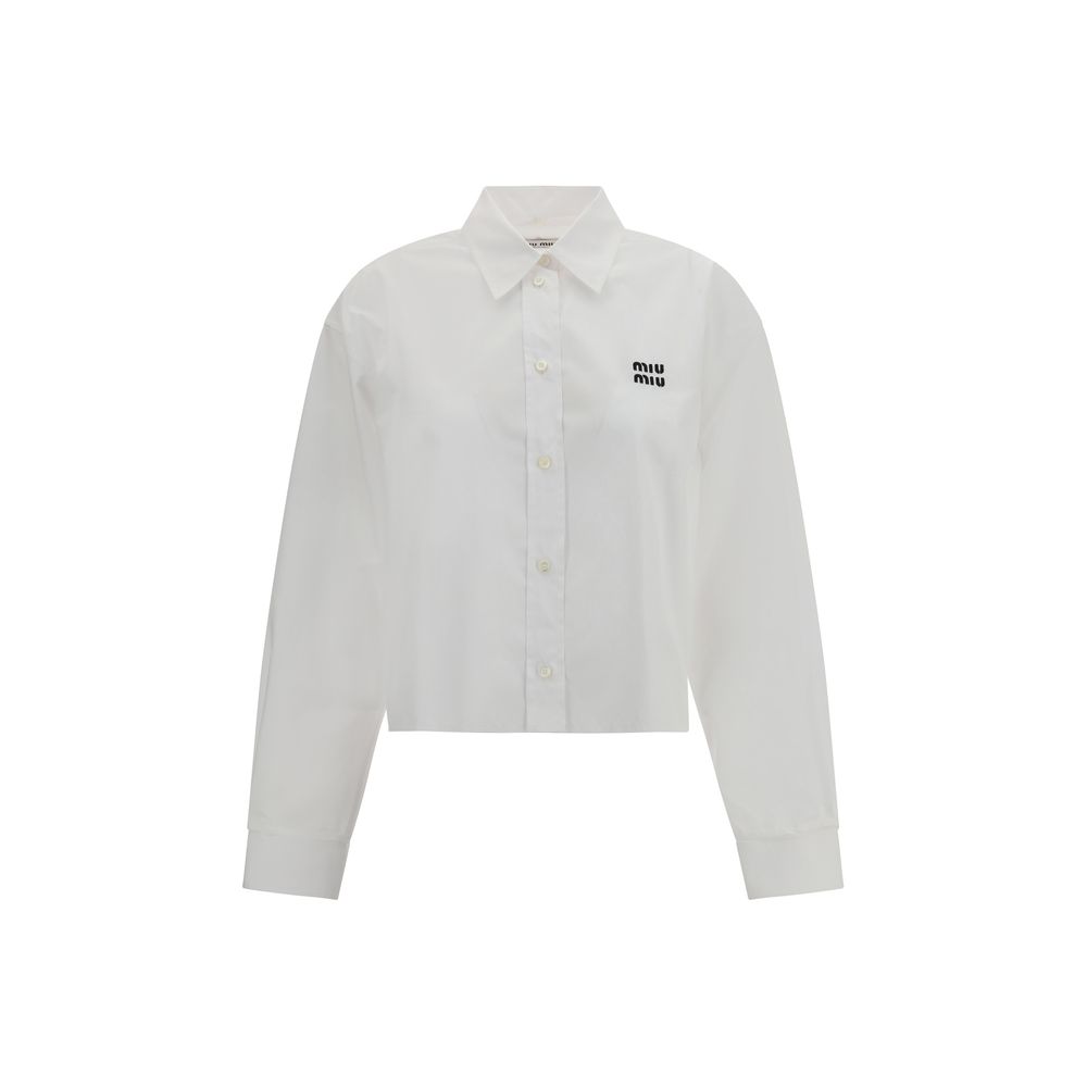 Chemise Miu Miu cropped blanche