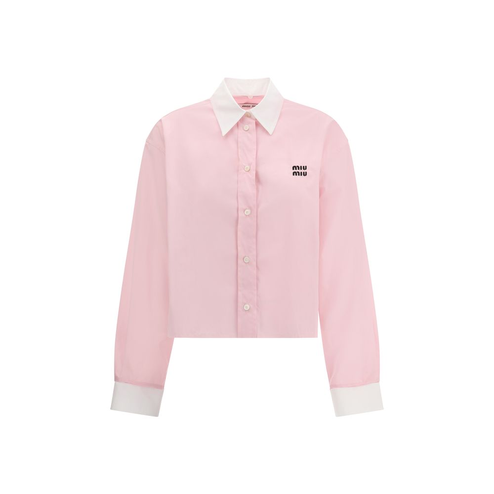 Chemise Miu Miu courte beige