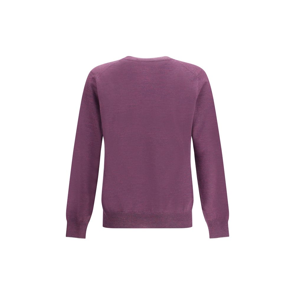 Pull Brunello Cucinelli mélangé gris
