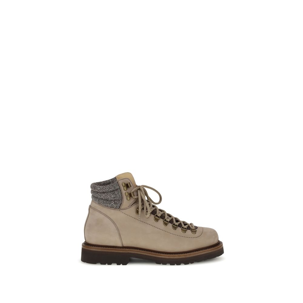 Bottines Brunello Cucinelli en cuir marron