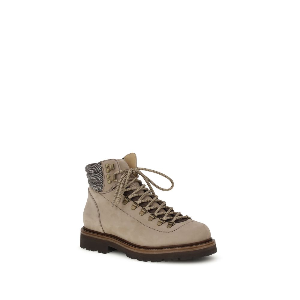Bottines Brunello Cucinelli en cuir marron