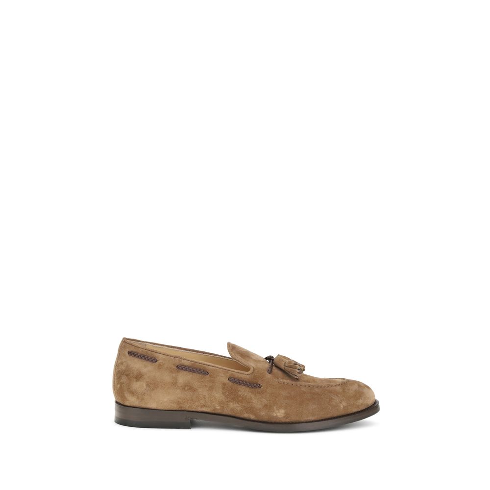 Loafers Brunello Cucinelli en cuir taupe
