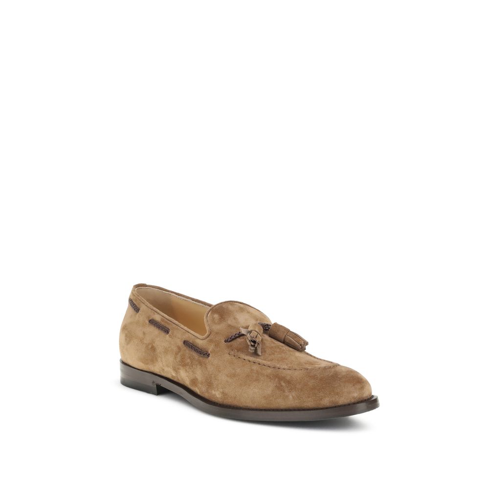 Loafers Brunello Cucinelli en cuir taupe