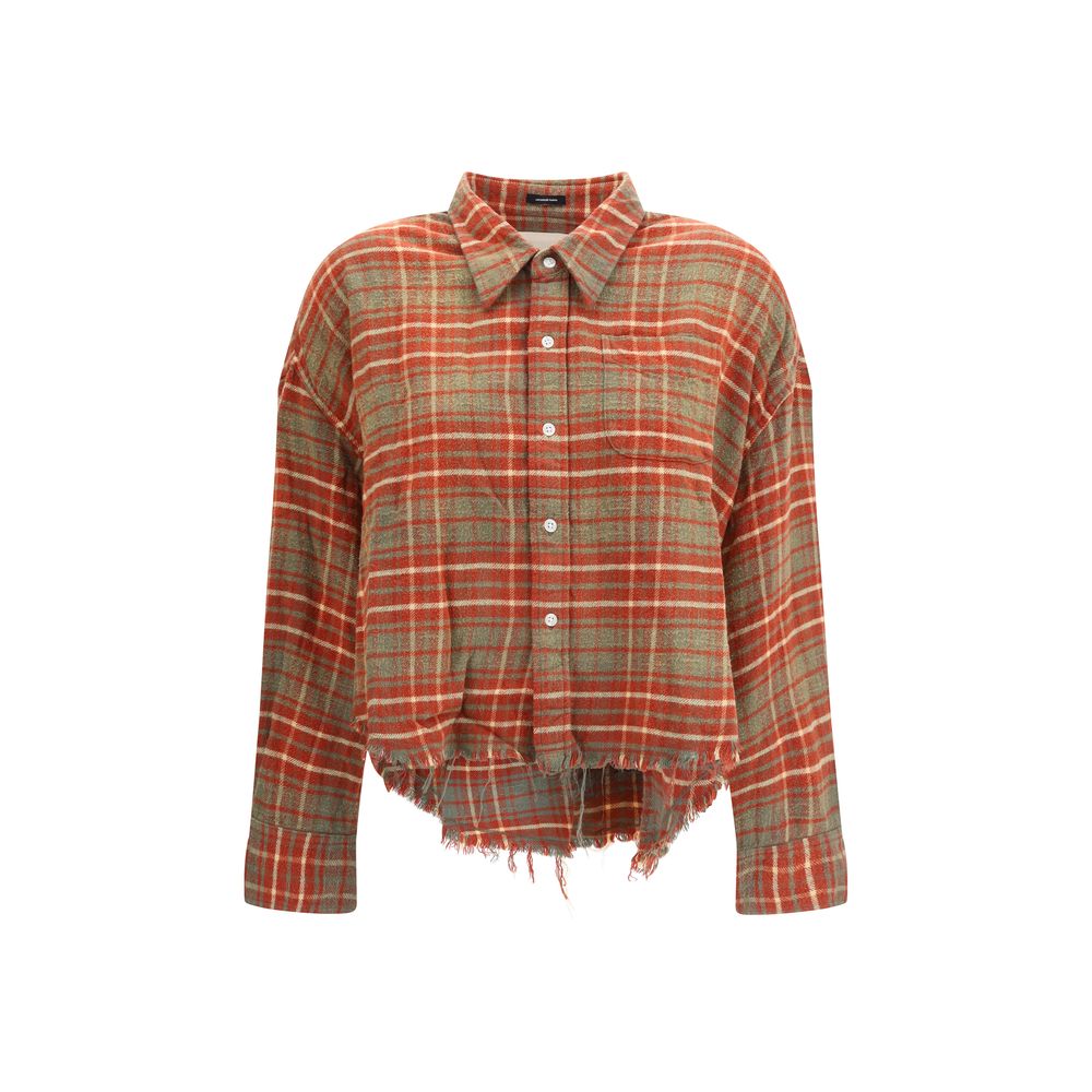 Chemise R13 à carreaux multicolore