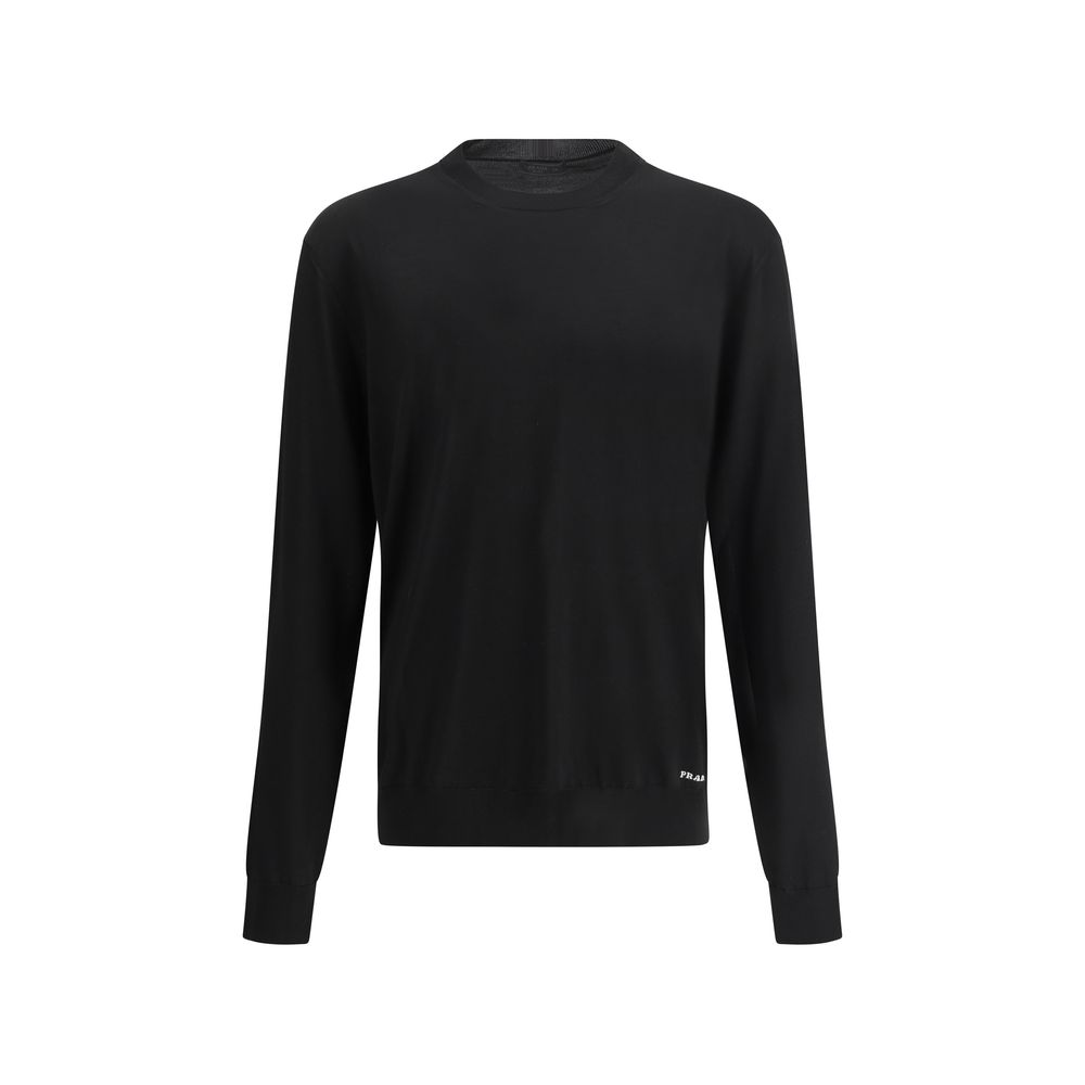 Pull Prada Recyclé Soie noir