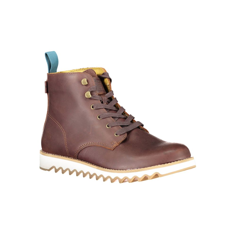Bottines avec lacets brunes