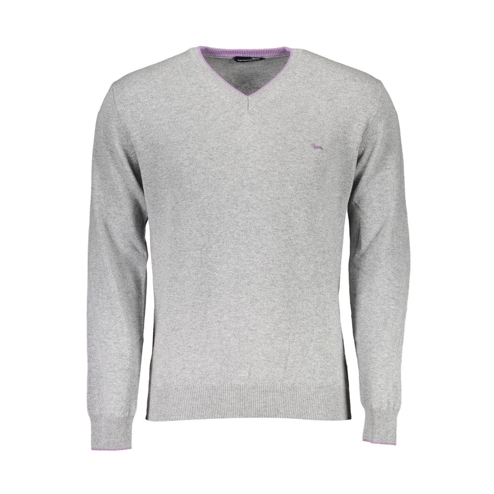 Sweater grise à col en V