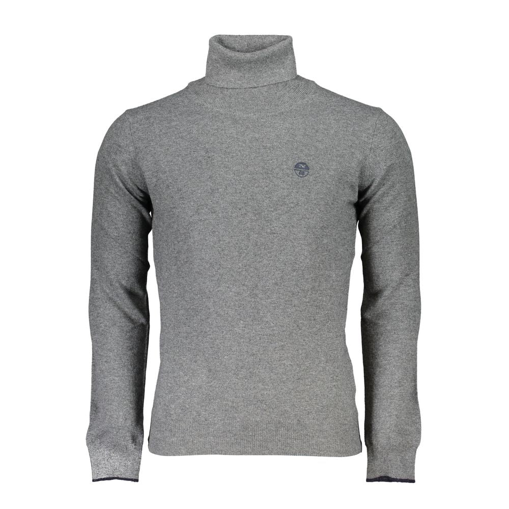 Pull Marque inconnue col roulé gris