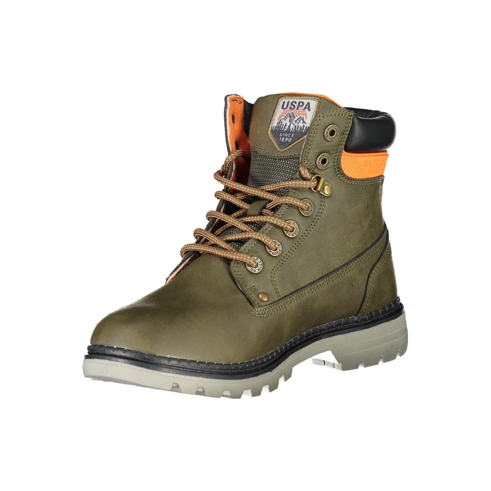 Bottines Green avec lacets vertes