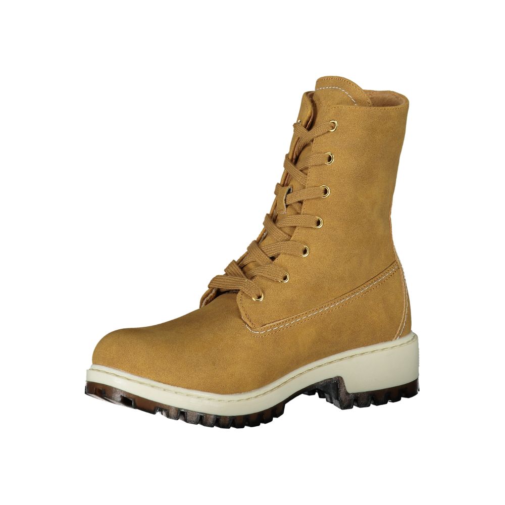 Bottines avec lacets logo marron