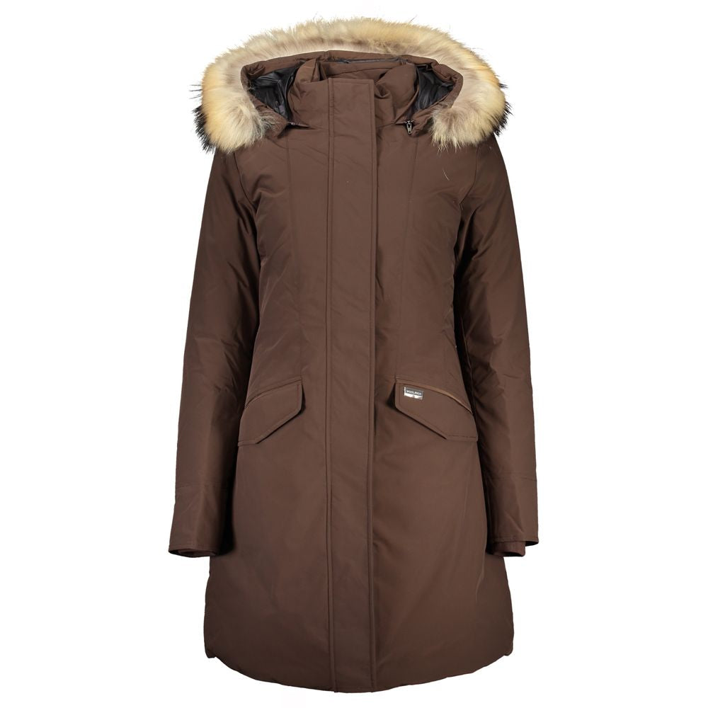Veste avec capuche marron