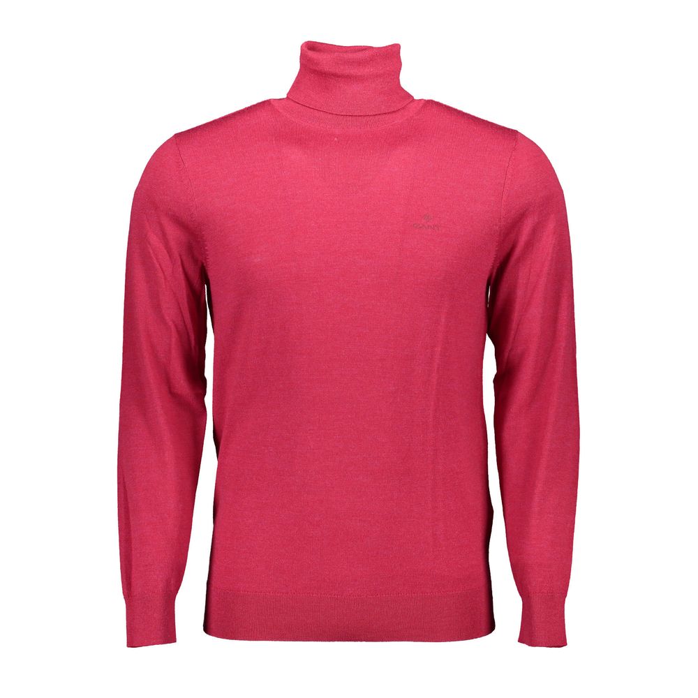 Pull Marque col roulé rouge
