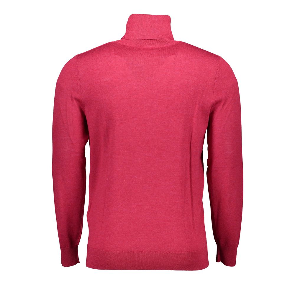Pull Marque col roulé rouge