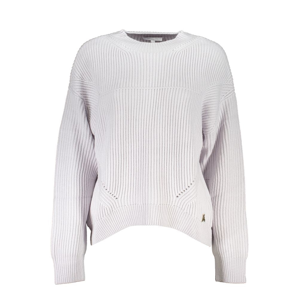Pull gris à col montant avec logo