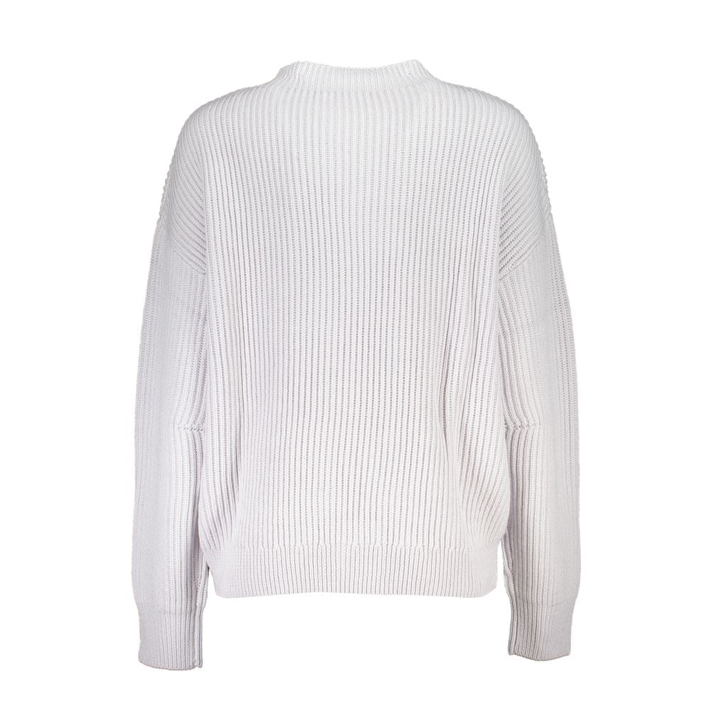 Pull gris à col montant avec logo