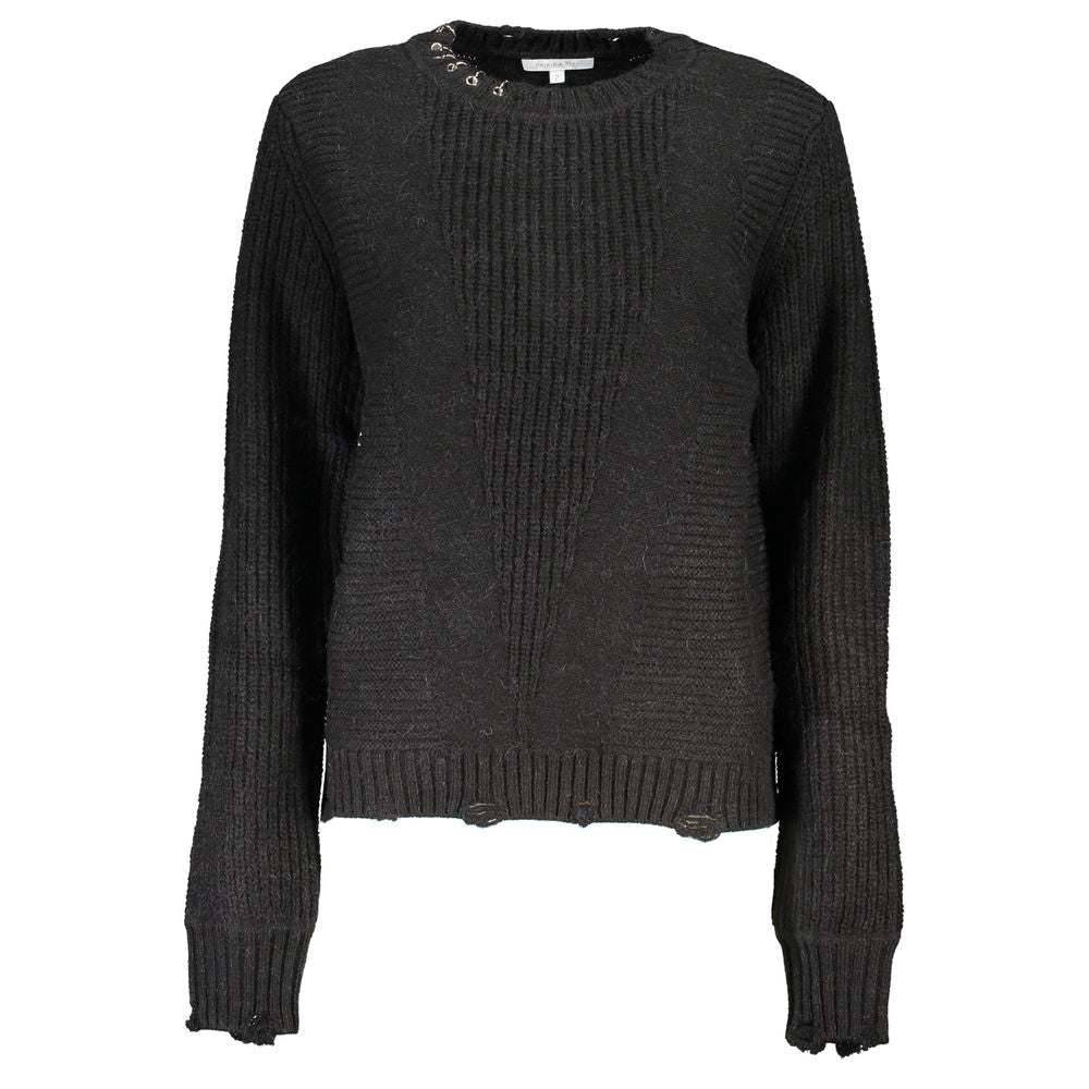 Pull noir à logo